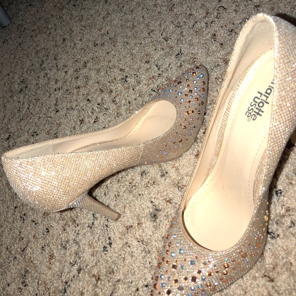 Nude Sparkly Heels - Picture 2 of 3